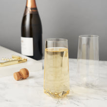 Load image into Gallery viewer, Faceted Crystal Stemless Champagne Flutes