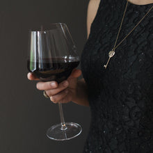 Load image into Gallery viewer, Angled Crystal Burgundy Glasses