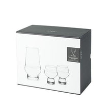 Load image into Gallery viewer, 3-Piece Footed Crystal Daiginjo Sake Set