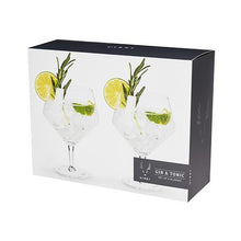 Load image into Gallery viewer, Angled Crystal Gin & Tonic Glasses