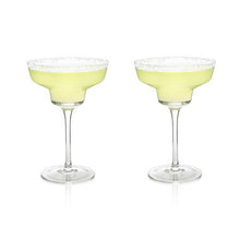 Load image into Gallery viewer, Angled Crystal Margarita Glasses