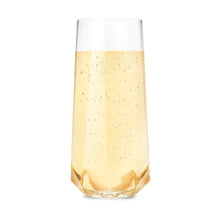 Load image into Gallery viewer, Faceted Crystal Stemless Champagne Flutes
