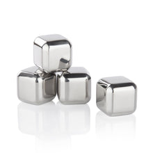 Load image into Gallery viewer, Glacier Rocks® Set of 4 Small Stainless Steel Cubes
