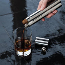 Load image into Gallery viewer, Stainless Steel Cigar Holder and 2 oz Flask
