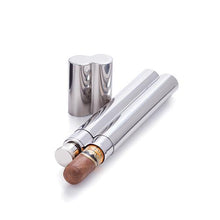 Load image into Gallery viewer, Stainless Steel Cigar Holder and 2 oz Flask
