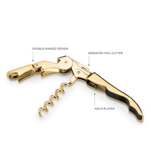 Load image into Gallery viewer, Gold Signature Double Hinged Corkscrew
