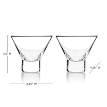 Load image into Gallery viewer, Heavy Base Crystal Martini Glasses
