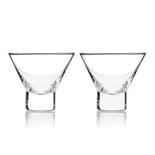 Load image into Gallery viewer, Heavy Base Crystal Martini Glasses
