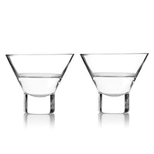 Load image into Gallery viewer, Heavy Base Crystal Martini Glasses
