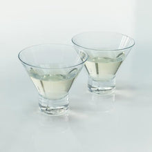 Load image into Gallery viewer, Heavy Base Crystal Martini Glasses
