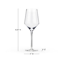 Load image into Gallery viewer, Angled Crystal Chardonnay Glasses
