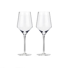 Load image into Gallery viewer, Angled Crystal Chardonnay Glasses
