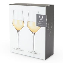 Load image into Gallery viewer, Angled Crystal Chardonnay Glasses
