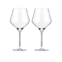 Load image into Gallery viewer, Angled Crystal Burgundy Glasses
