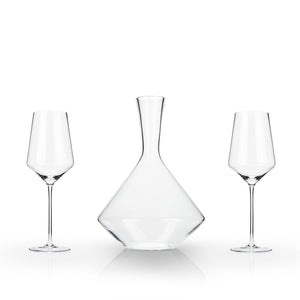 3-Piece Angled Crystal Bordeaux Set