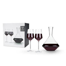 Load image into Gallery viewer, 3-Piece Angled Crystal Bordeaux Set
