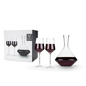 3-Piece Angled Crystal Bordeaux Set