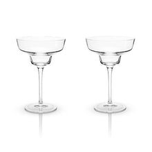 Load image into Gallery viewer, Angled Crystal Margarita Glasses
