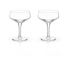 Load image into Gallery viewer, Angled Crystal Coupe Glasses
