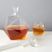 Load image into Gallery viewer, Faceted Crystal Liquor Decanter
