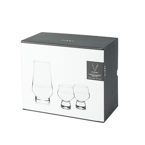 3-Piece Footed Crystal Daiginjo Sake Set