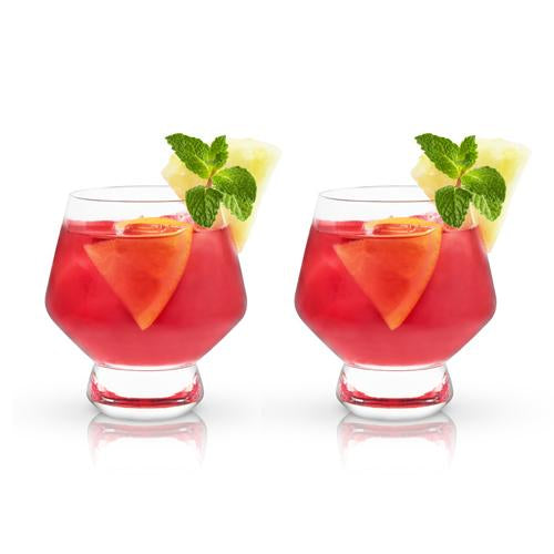 Footed Crystal Punch Cups