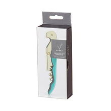 Load image into Gallery viewer, Emerald &amp; Gold Signature Double Hinged Corkscrew
