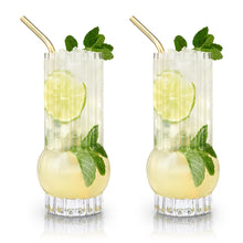 Load image into Gallery viewer, Deco Crystal Highball Glasses
