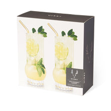 Load image into Gallery viewer, Deco Crystal Highball Glasses
