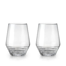 Load image into Gallery viewer, Deco Crystal Stemless Wine Glasses
