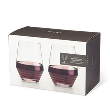Load image into Gallery viewer, Deco Crystal Stemless Wine Glasses
