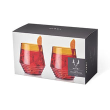 Load image into Gallery viewer, Amber Deco Cocktail Glasses
