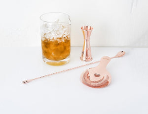 4-Piece Copper Mixologist Barware Set