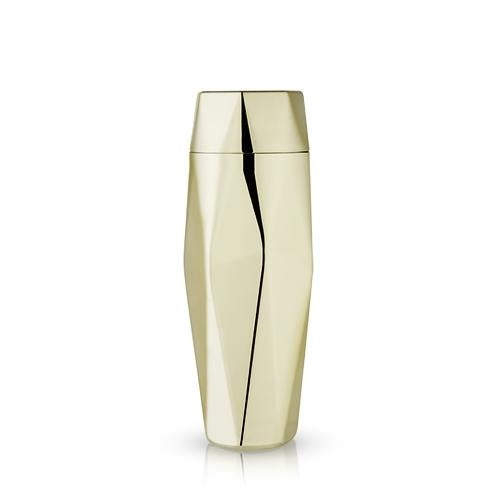 Faceted Gold Cocktail Shaker