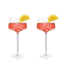 Load image into Gallery viewer, Angled Crystal Amaro Spritz Glasses
