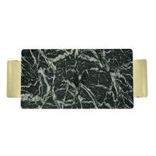 Load image into Gallery viewer, Emerald &amp; Gold Serving Tray
