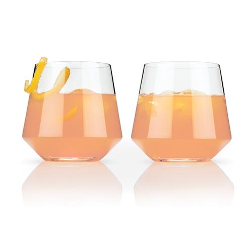 Angled Crystal Cocktail Tumblers